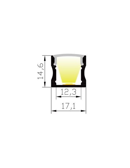 Integratech LED profile SL15 Complete kit