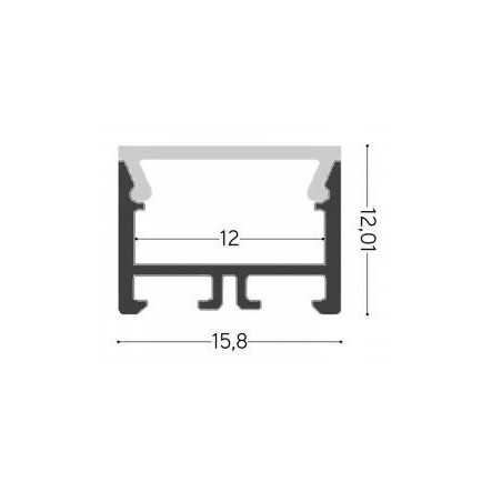 Integratech Profile SL Flat 15x12 2m milky cover incl. acc.
