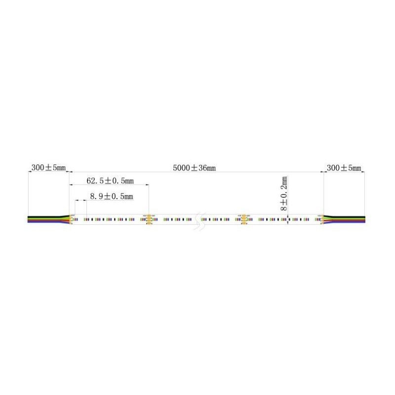 Integratech LED strip dotsfree 336LED/m 2110 24V IP20 RGB 5m