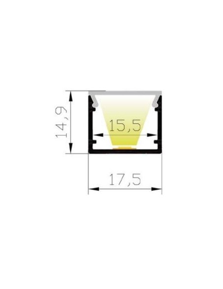 Integratech LED profiel Baseline 17x15 2m