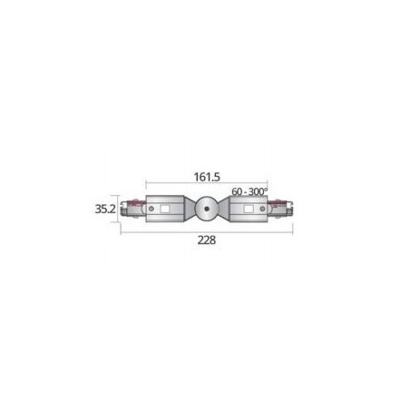 Integratech Flexibel corner for universal 3ph rail 7p