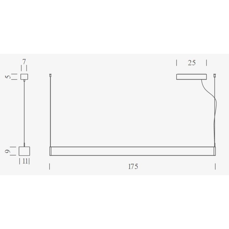 Nemo Tru horizontal down+down Hanglamp