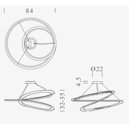 Nemo Kepler Minor down Hanging lamp
