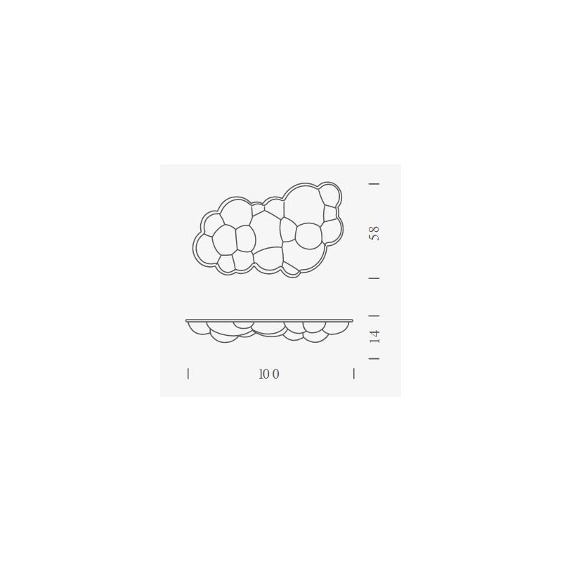 Nemo Nuvola MINOR H14 Wandlamp / Plafondlamp