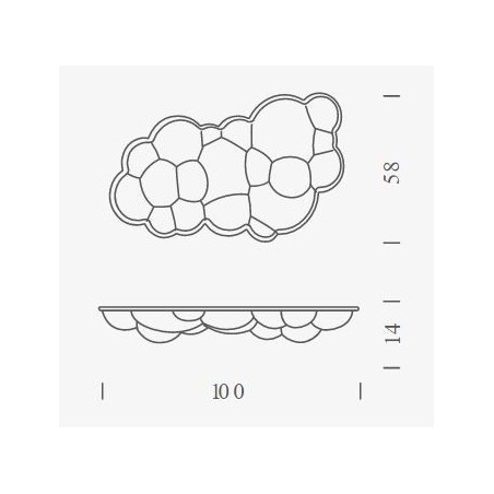 Nemo Nuvola MINOR H14 Wall lamp / Ceiling lamp