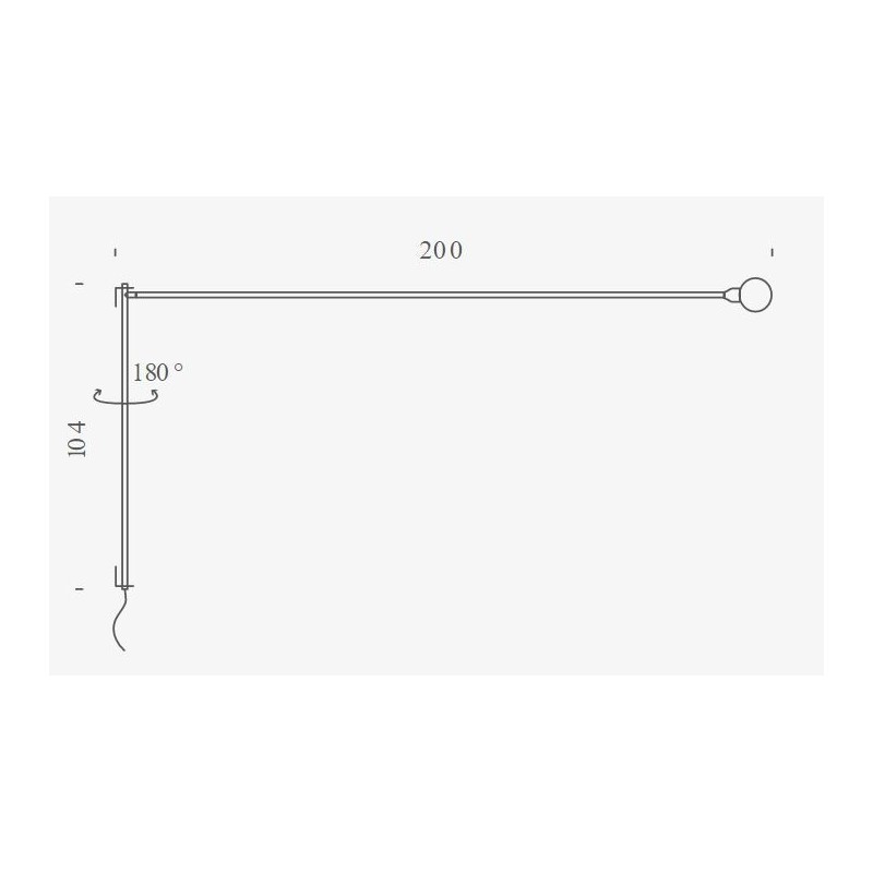Nemo Potence pivotante Wandlamp / Plafondlamp