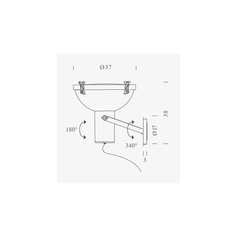 Nemo Projecteur 365 parete IP 54 Wandlamp