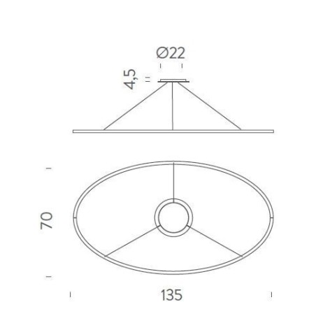 Nemo Ellisse major DOWN Suspension lamp