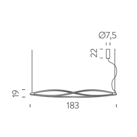 Nemo In the wind horizontal Suspension lamp