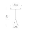 Nemo Panama mini battery Table lamp