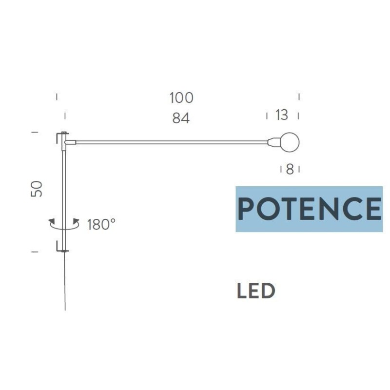 Nemo Potence pivotante mini Wandlamp