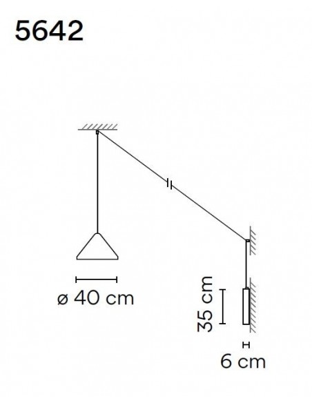 Vibia North 40 2-Point wall lamp