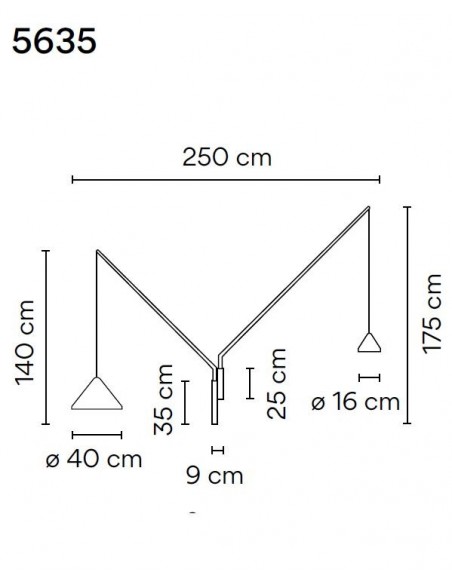 Vibia North Double wall lamp