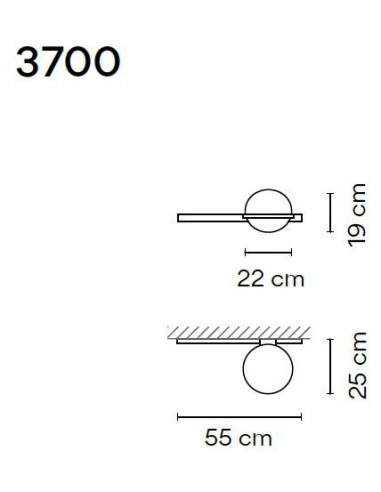 Vibia Palma Horizontal 2X 55 wall lamp