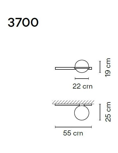 Vibia Palma Horizontal 2X 55 wall lamp