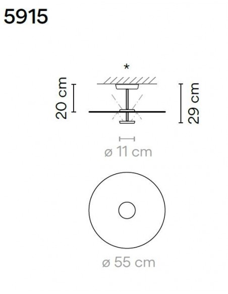 Vibia Flat 2X 60 ceiling lamp