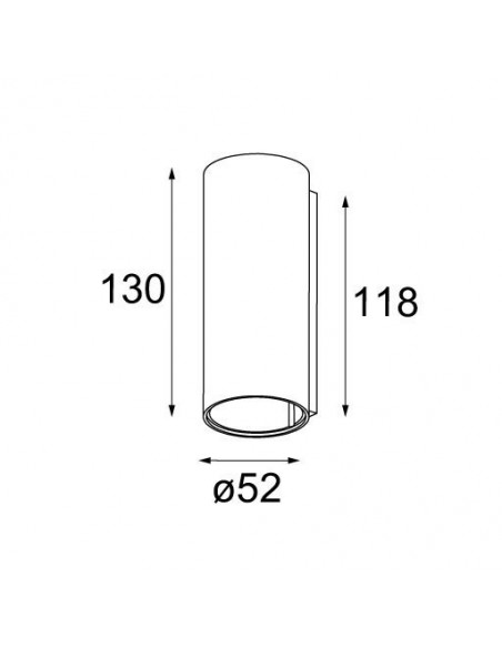 Modular Smart tubed wall 48 2x LED GE Wall lamp