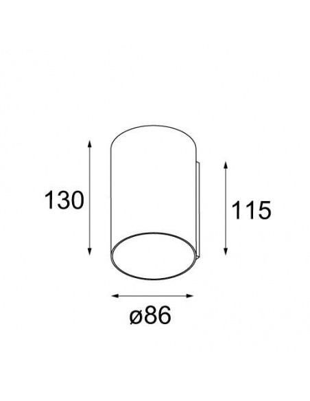 Modular Smart tubed wall 82 L 1x LED GE Wall lamp