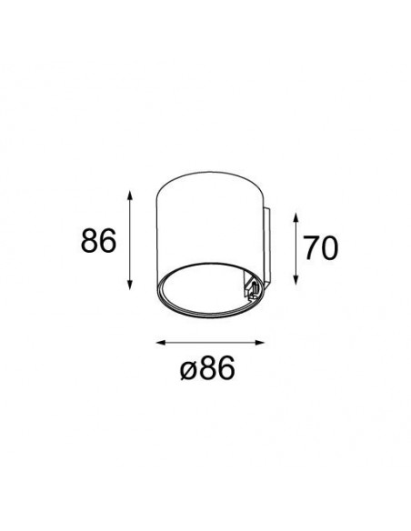 Modular Smart tubed wall 82 S 1x LED GE Wall lamp