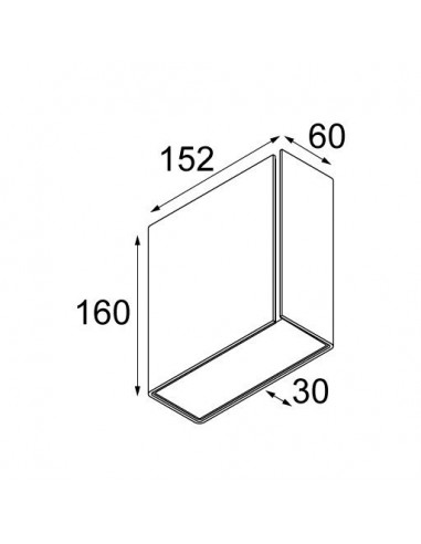 Modular Split medium LED Wall lamp