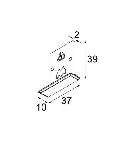 Modular Pista track 48V recessed (flange) endplates (2)