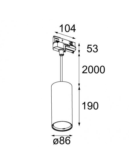 Modular Smart tubed suspension 82 XL track LED GI