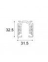 Modular Track surface profile 2m dali