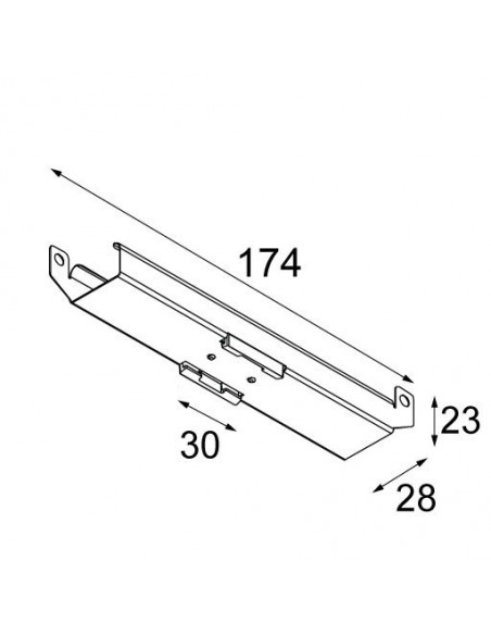 Modular Pista bracket for climate control ceilings (10 pieces) Ceiling lamp