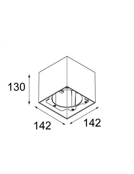 Modular Smart surface box 115 1x LED GI Ceiling lamp