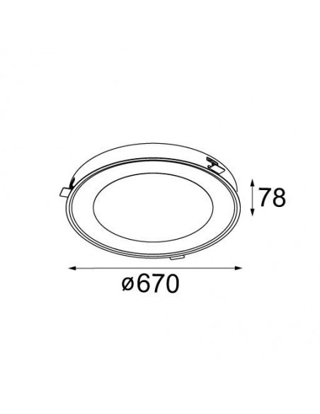 Modular Flat moon eclips 670 recessed LED GI Recessed spot