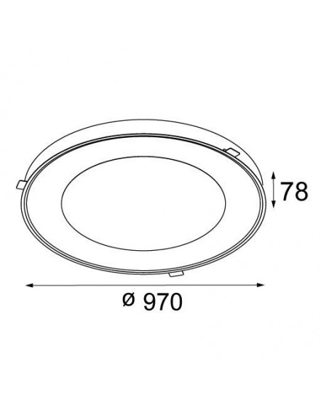 Modular Flat moon eclips 970 recessed LED GI Recessed spot