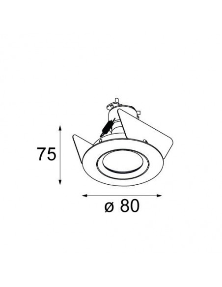 Modular K-2 80 GU10 Recessed lamp