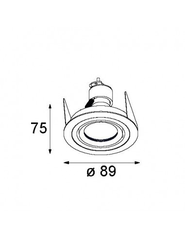 Modular K-3 89 GU10 Recessed lamp