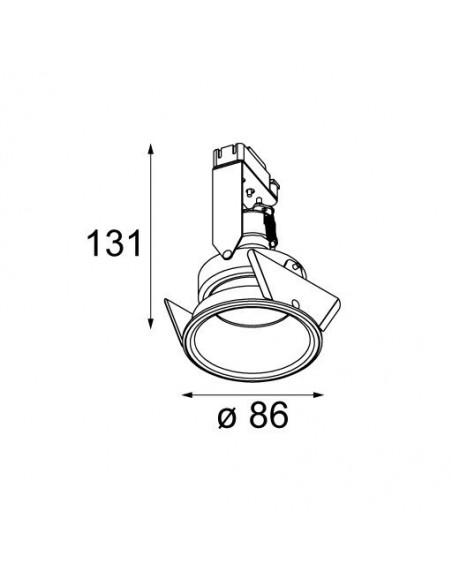 Modular Lotis 86 IP55 GU10 Recessed lamp