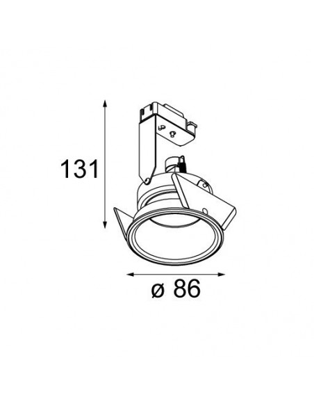 Modular Lotis 86 IP55 MR16 GE Recessed lamp