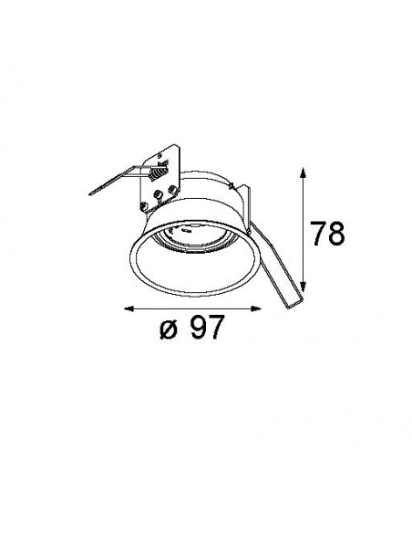 Modular Lotis 97 adjustable for LED GE Recessed spot