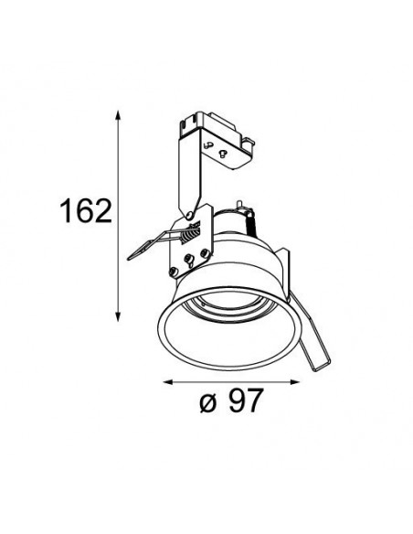 Modular Lotis 97 adjustable GU10 Recessed spot