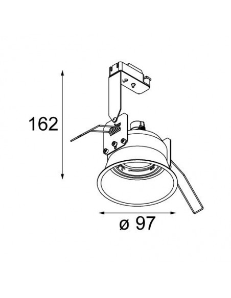 Modular Lotis 97 adjustable MR16 GE Recessed spot