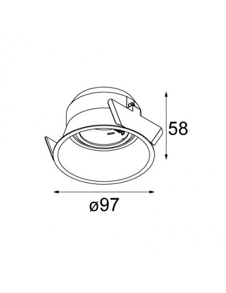 Modular Lotis 97 concrete adjustable for LED GE Recessed spot