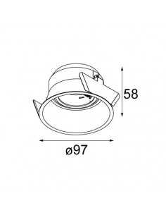 Modular Lotis 97 concrete adjustable for LED GE Recessed spot