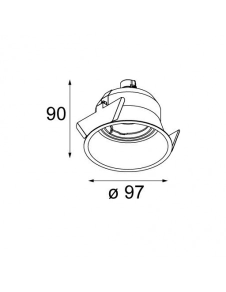 Modular Lotis 97 concrete adjustable MR16 GE Recessed spot