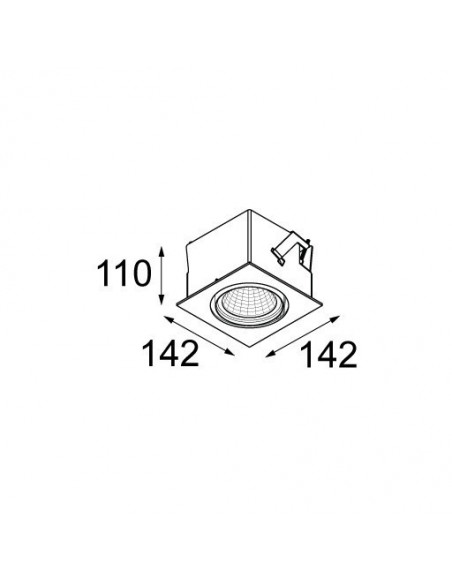 Modular Marcel 1x LED GE Recessed spot