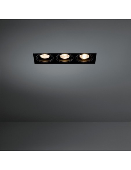 Modular Mini multiple trimless 3x MR16 GE Recessed lamp