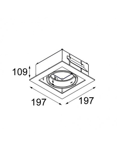 Modular Multiple for 1x LED GE Recessed spot