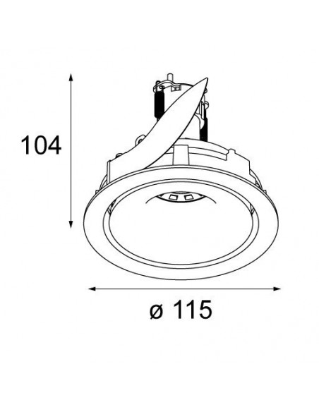 Modular Smart cake 115 adjustable GU10 Recessed lamp