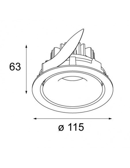 Modular Smart cake 115 adjustable LED GE Recessed lamp