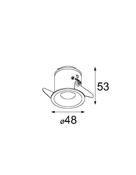 Modular Smart cake 48 + IP55 LED GE Recessed lamp