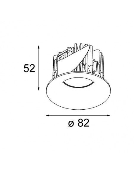 Modular Smart cake 82 IP55 LED warm dim GE Recessed lamp