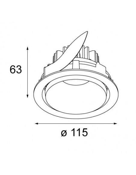 Modular Smart kup 115 adjustable LED GE Recessed lamp