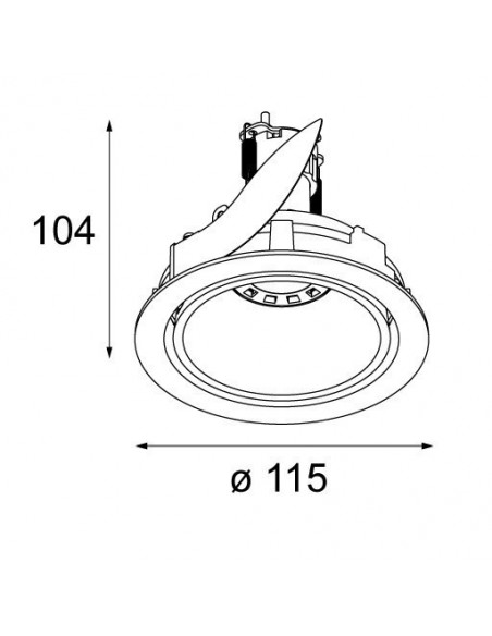 Modular Smart lotis 115 adjustable GU10 Recessed lamp